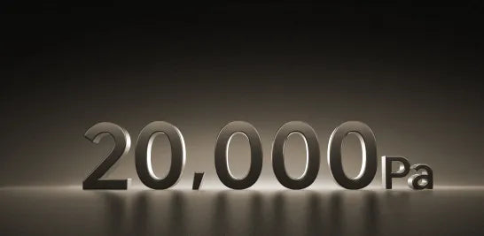 Leistungsstarke Saugleistung von 20.000 Pa für makellose Ergebnisse 