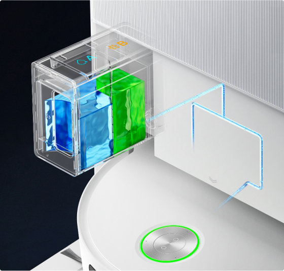 Dreame Aqua10 Ultra Roller Complete Fach für Geruchslösung entfernt muffige Tiergerüche und hält das Zuhause frisch