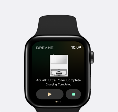 Dreame Aqua10 Ultra Roller Complete Apple Watch App zur Fernsteuerung der Reinigung