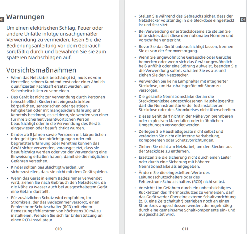 Warn- und Sicherheitshinweise