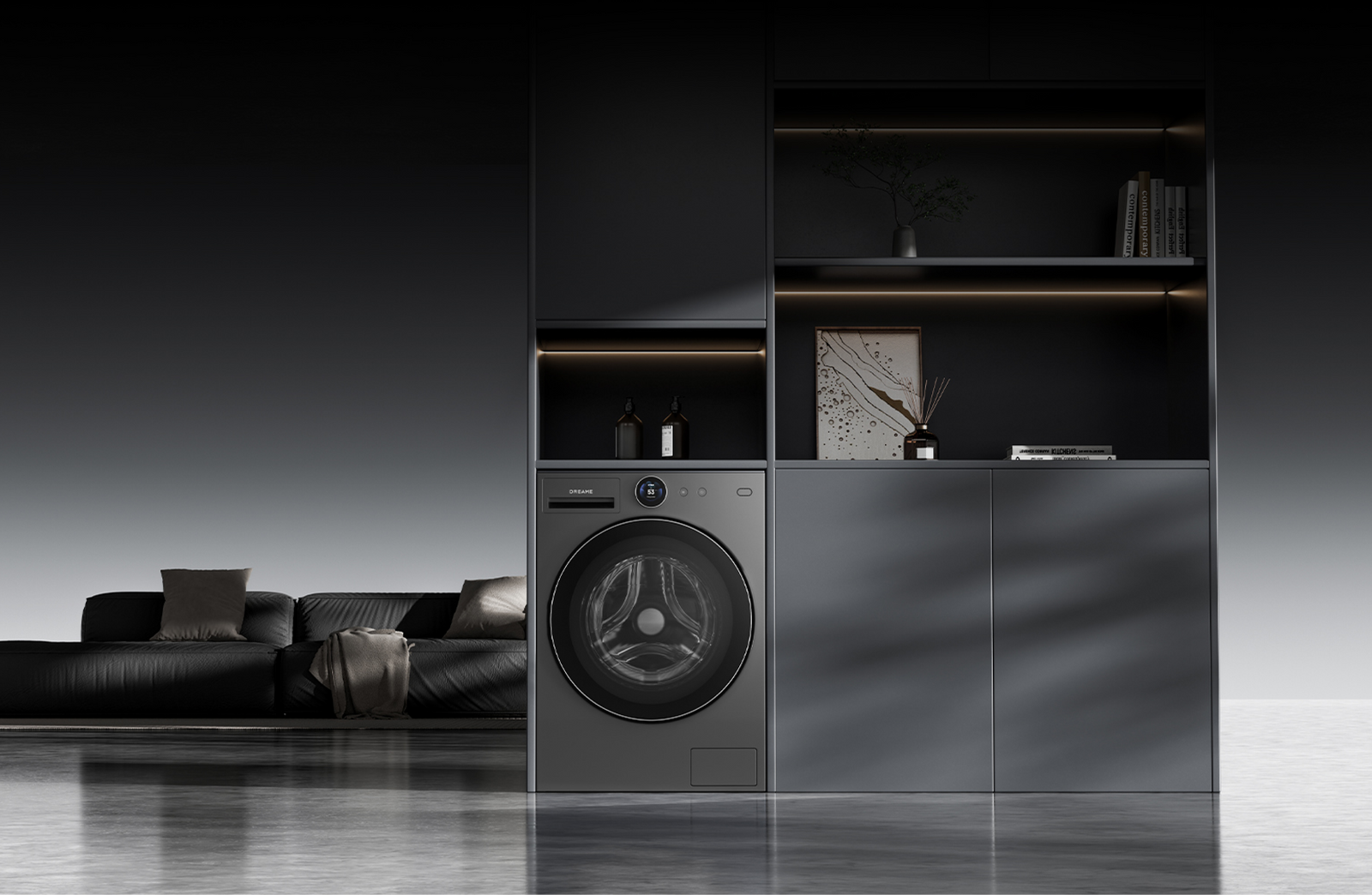 Dreame AI Inverter Washer L9 vollständig integriertes Design passt in 700-mm-Schrank für Effizienz und Eleganz