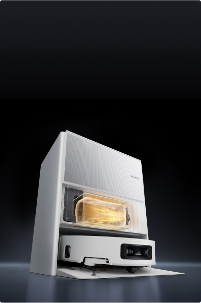 Dreame Aqua10 Ultra Roller Complete Dock trocknet den Staubbeutel mit 50C Heißluft und verhindert Gerüche sowie feuchte Rückstände