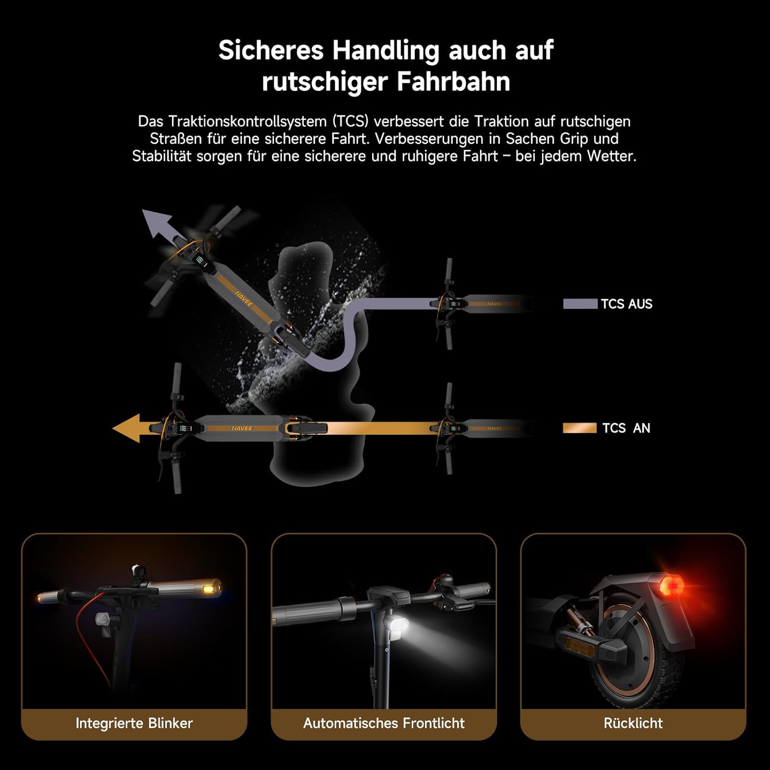 NAVEE GT3 Max E-Scooter ABE Zertifiziert 400W Motor | 75 km Reichweite | Vierfach-Federung-4