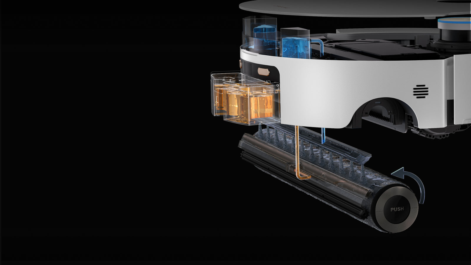 Dreame Aqua10 Ultra Roller Complete Echtzeit Frischwasser Wischen hält Böden stets sauber