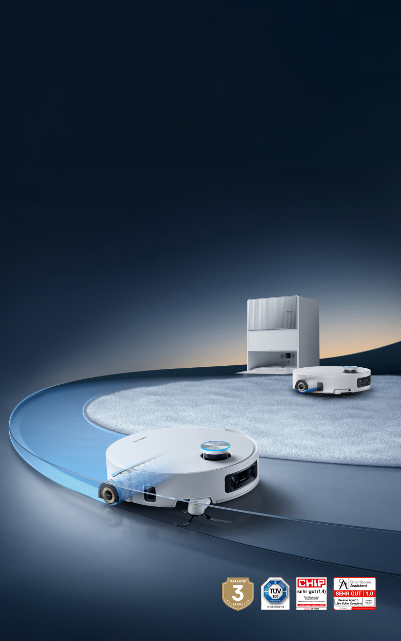 Dreame Aqua10 Ultra Roller Complete weltweit erster AquaRoll Saug Wischroboter mit adaptiver Ganzhausreinigung