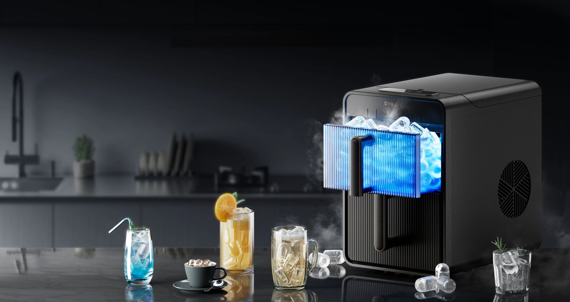 Aura Hohlkegel-Eisbereiter von Dreame, schnelles Eis, müheloses Vergnügen.