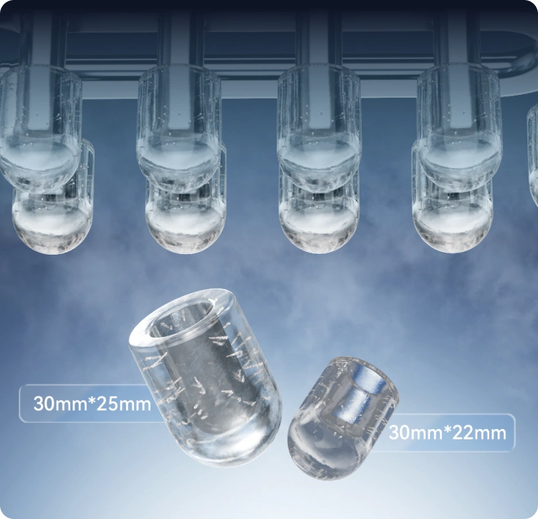 Dreame Aura Hohlkegel-Eisbereiter, Hohlkegeleis in zwei Größen–perfekt für verschiedenste Getränke.