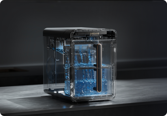 Dreame Aura Hohlkegel-Eisbereiter, Selbstreinigungsmodus per Knopfdruck für hygienisch saubere Pflege.