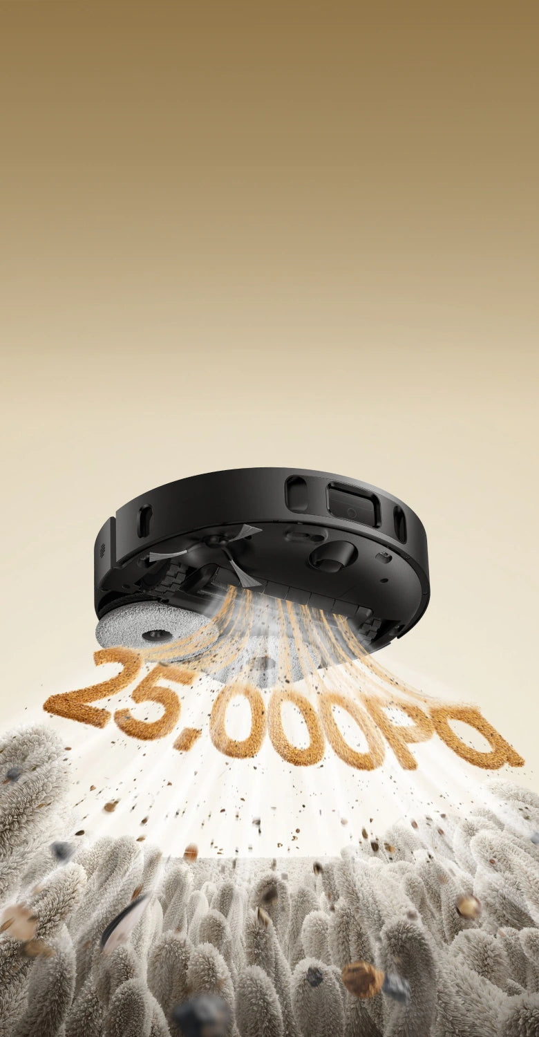 25.000 Pa Saugkraft für gründlichere Sauberkeit