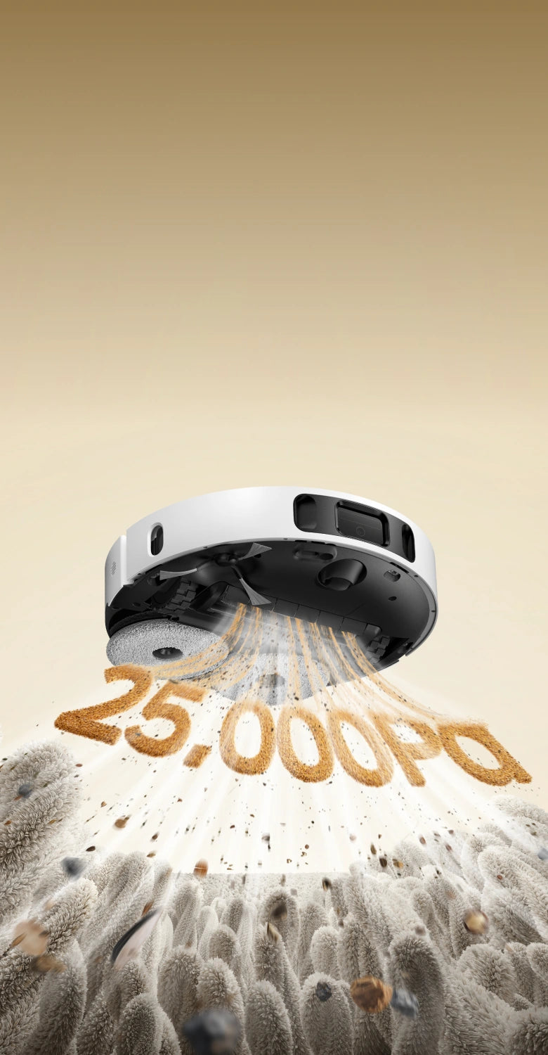 25.000 Pa Saugkraft für gründlichere Sauberkeit