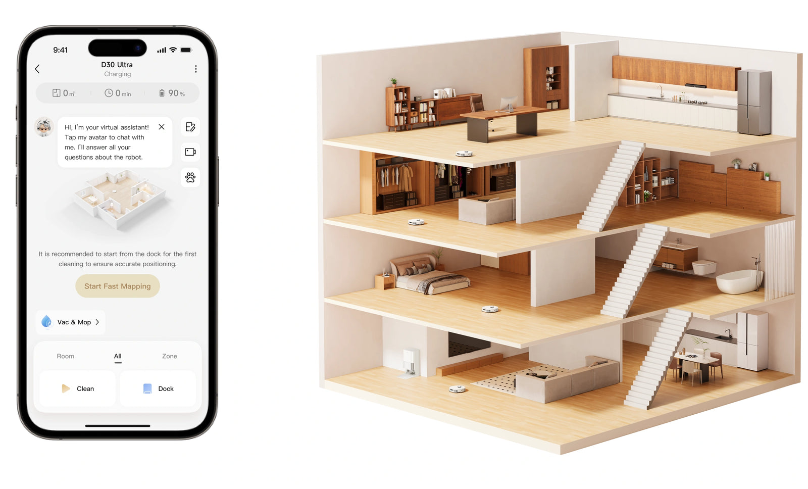 Intelligente Kartierung für mehrere Etagen