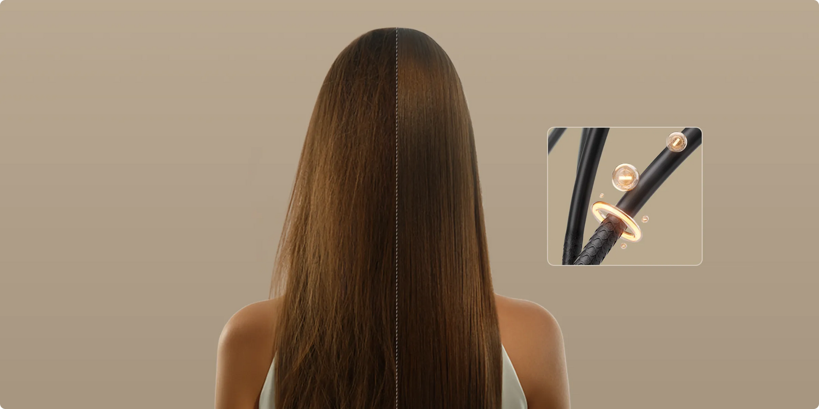 Dreame Dazzle-Haartrockner mit 300 Mio. negativen Ionen für glattes, glänzendes und frizzfreies Haar.
