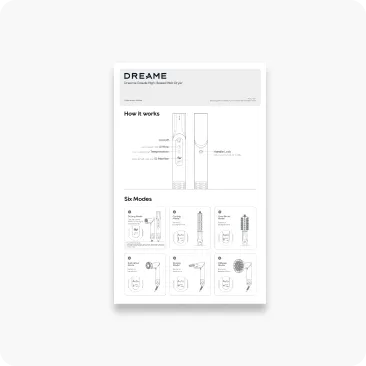 Dreame Dazzle Schnellstartanleitung für einfache Einrichtung (x1).