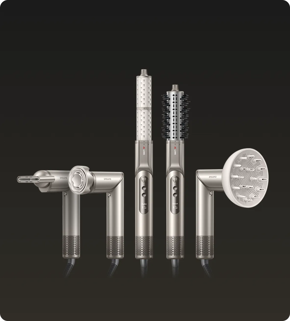 Dreame Dazzle-Haartrockner mit intelligenter Düsenerkennung für automatisches, präzises Styling.