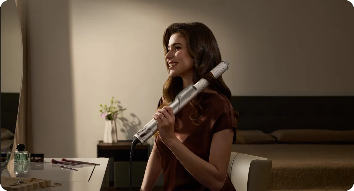 Dreame Dazzle-Haartrockner für vielseitiges Styling mit mehreren Aufsätzen.