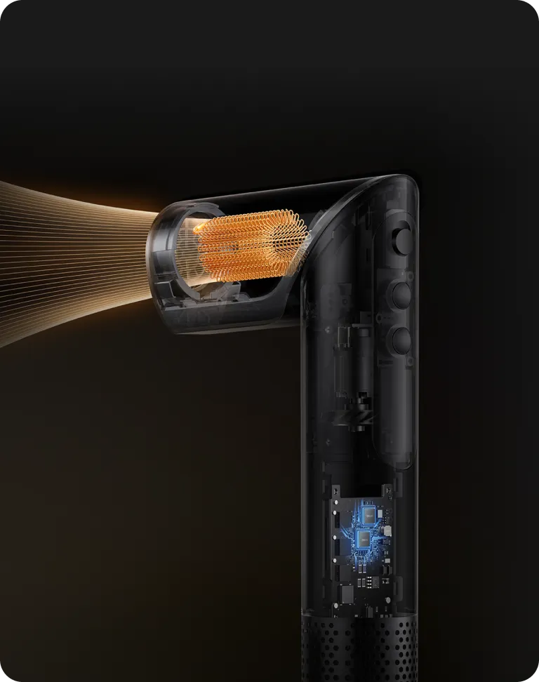 Dreame Dazzle-Haartrockner mit NTC-Temperaturregelung für gleichmäßige, haarschonende Wärme.