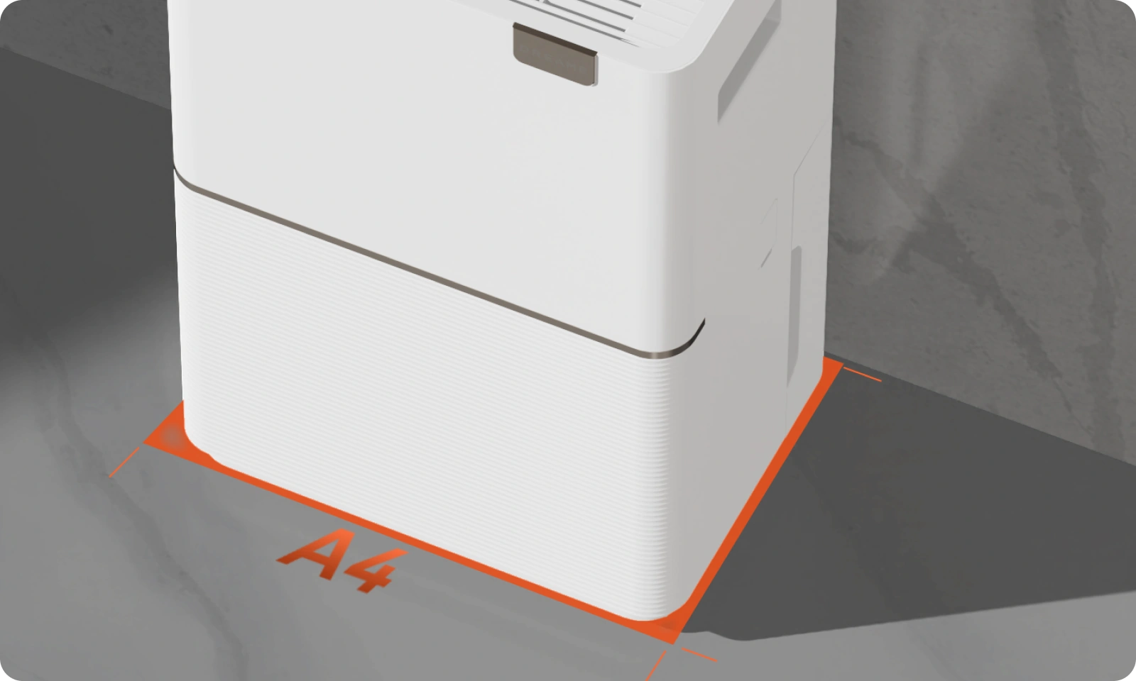 Grundfläche im A4-Format, <br class="dd20c-small-hide">kompakt und platzsparend