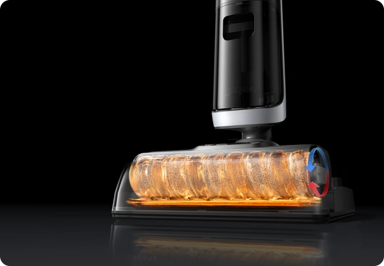 Bürstenreinigung mit 60 °C heißem Wasser