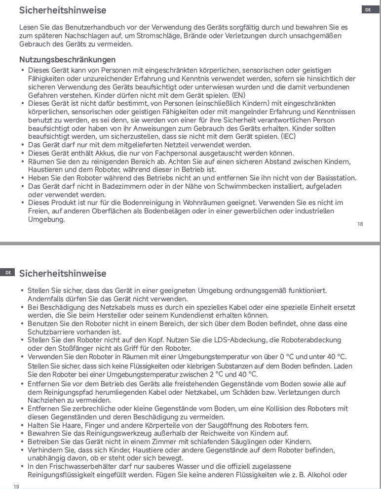 Warn- und Sicherheitshinweise