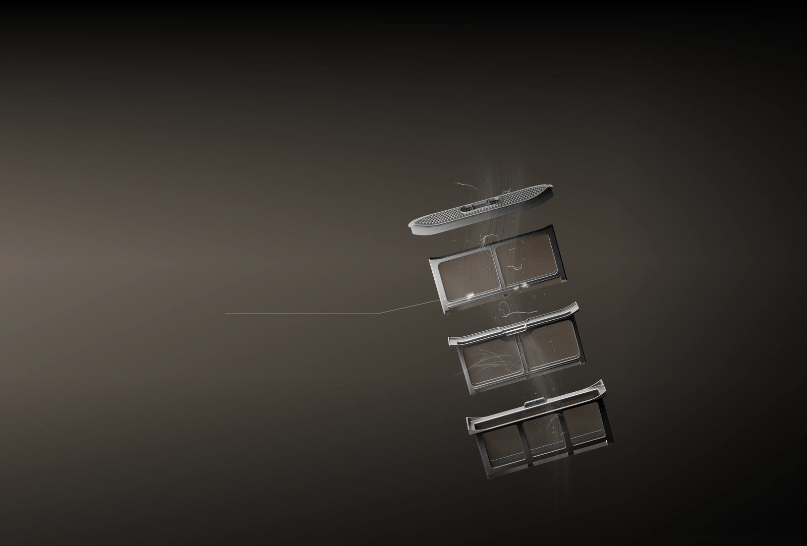 Dreame AI Dual Inverter Dryer L9 vierstufige Flusenfilterung Lage 2 80-Mesh-Feinfilter filtert Flusen und Schmutz