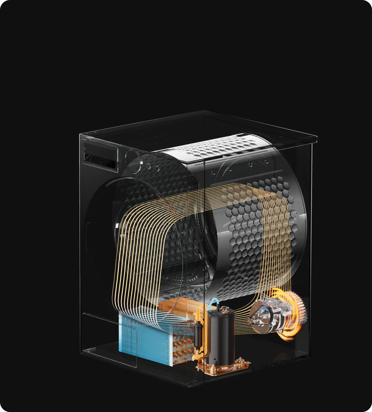 Dreame AI Dual Inverter Dryer L9 Dual-Inverter-Wärmepumpentrocknung mit Inverter-Motor Kompressor und Ventilator
