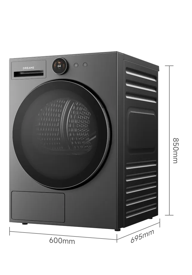 Dreame AI Dual Inverter Dryer L9 technische Daten 9 kg Kapazität BLDC-Motor Energieeffizienz B Trommel 580 mm