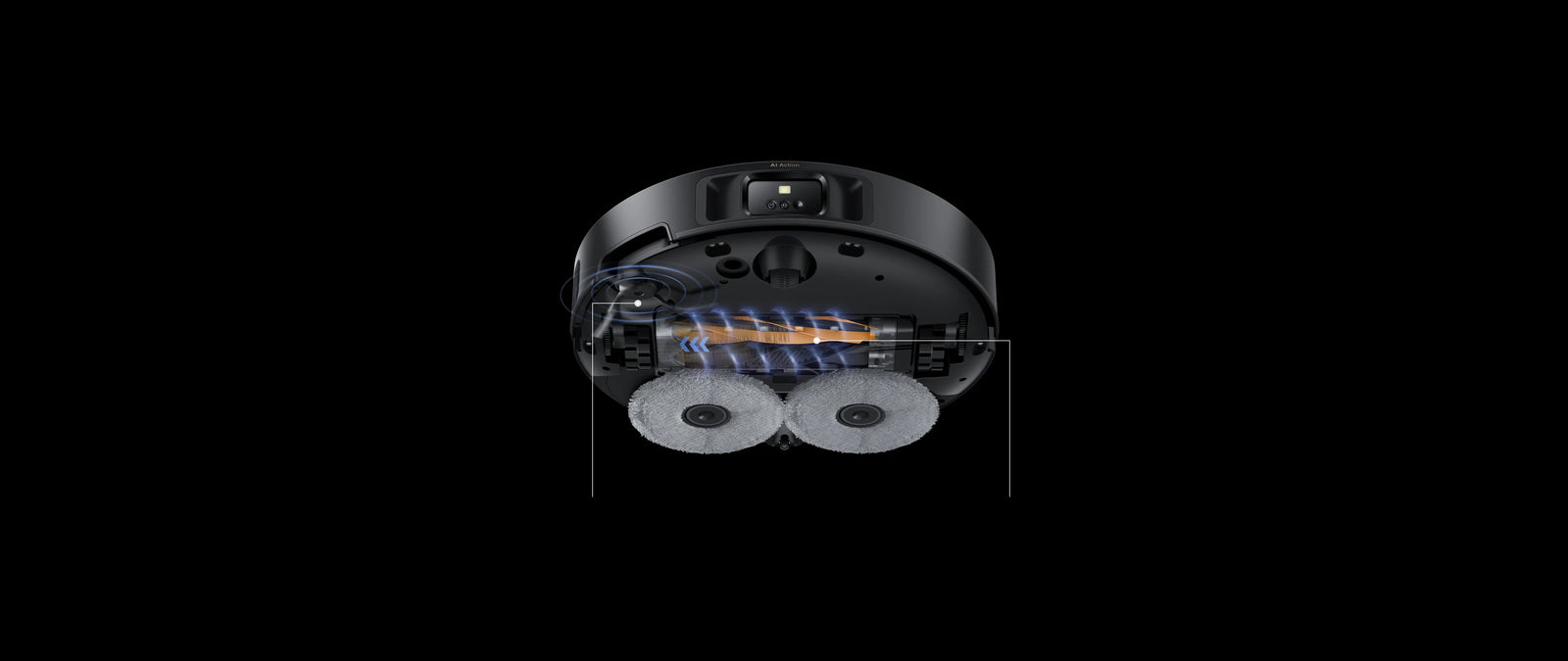 Dreame Matrix10 Pro Saugroboter Schwarz, 0 % Verhedderung an Seitenbürste und DuoBrush für unterbrechungsfreie Reinigung.