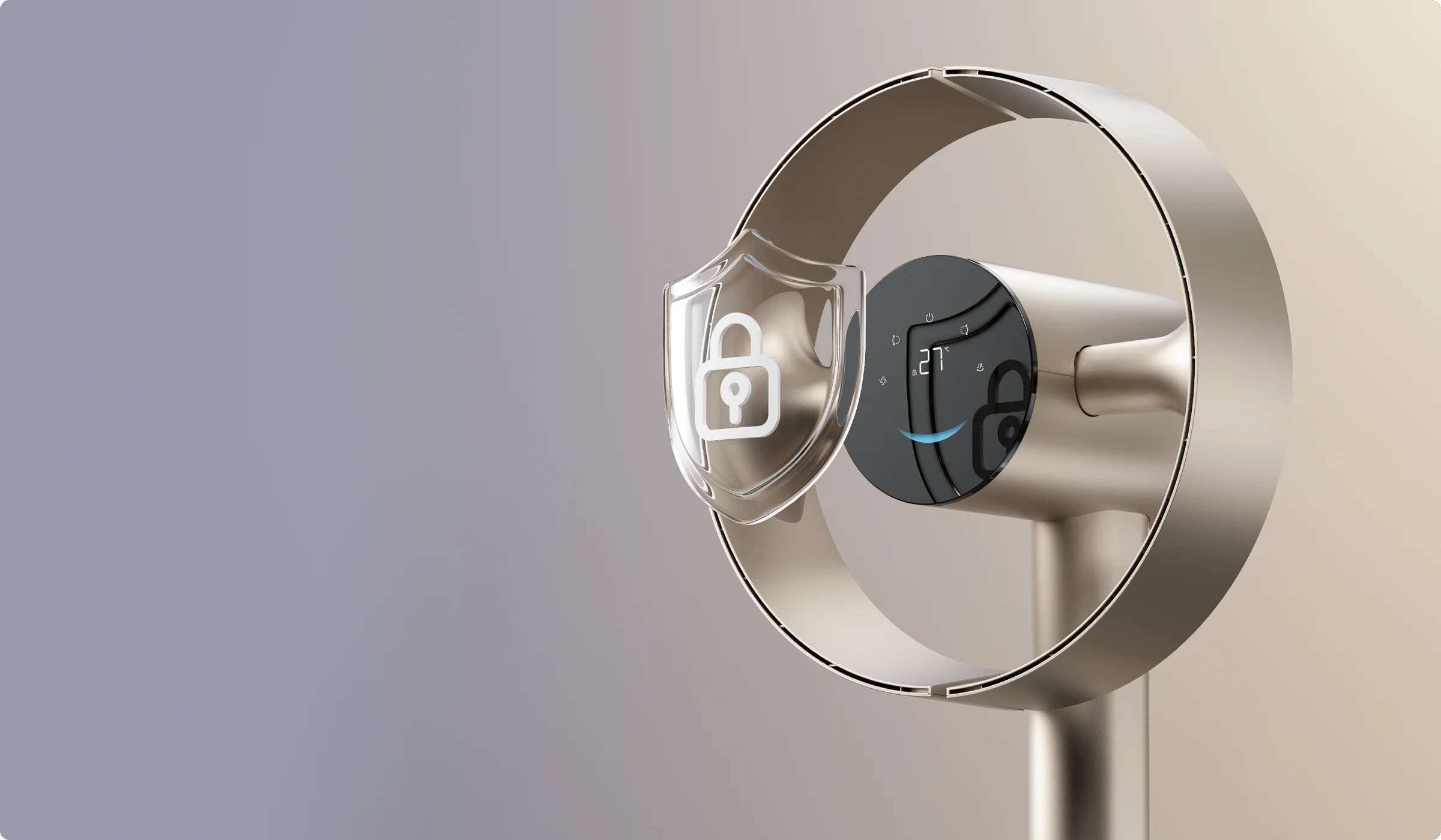 Dreame MF10 Flügelloser Ventilator mit 8-schichtigem Schaltkreisschutz und Kindersicherung für zuverlässige Alltagssicherheit.