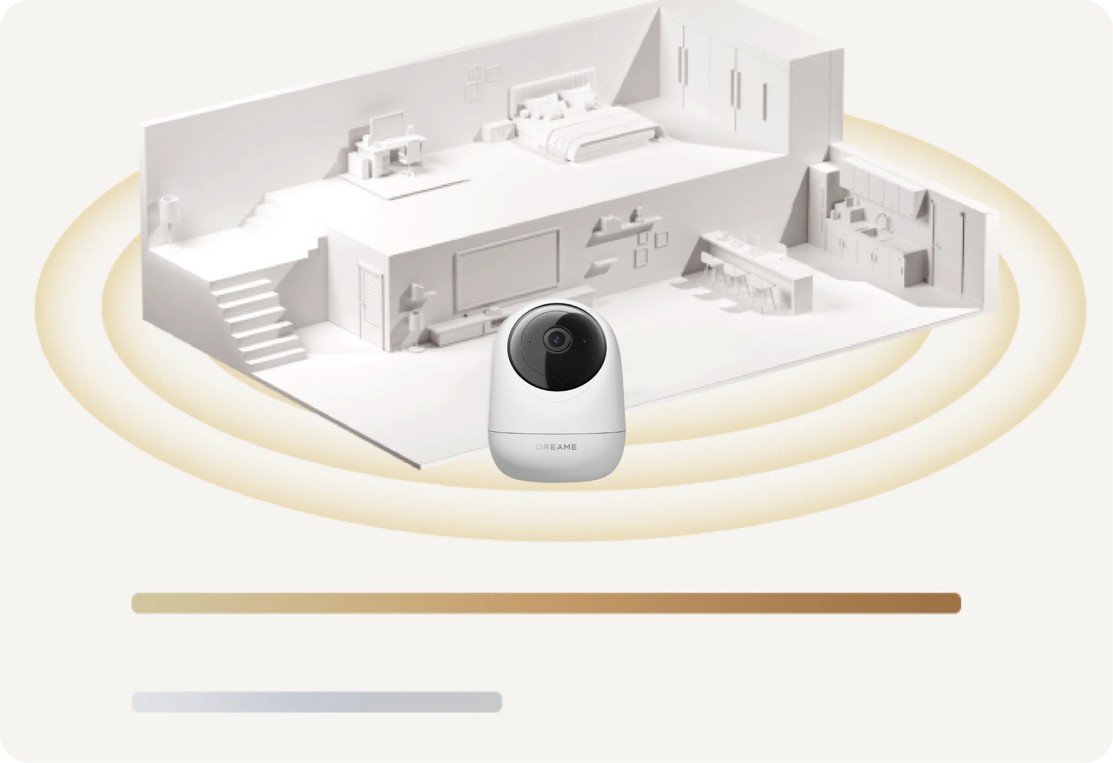 Dreame NAVO Care SE 1 InCam Dualband-WLAN-Diagramm mit 3D-Hausmodell zeigt Abdeckung für 2,4 GHz und 5 GHz