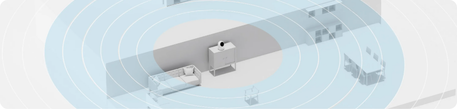 Dreame NAVO Care 1 InCam Dualband-WLAN-Diagramm mit 2,4-GHz-Reichweite und 5-GHz-Geschwindigkeit für die Innenraumabdeckung