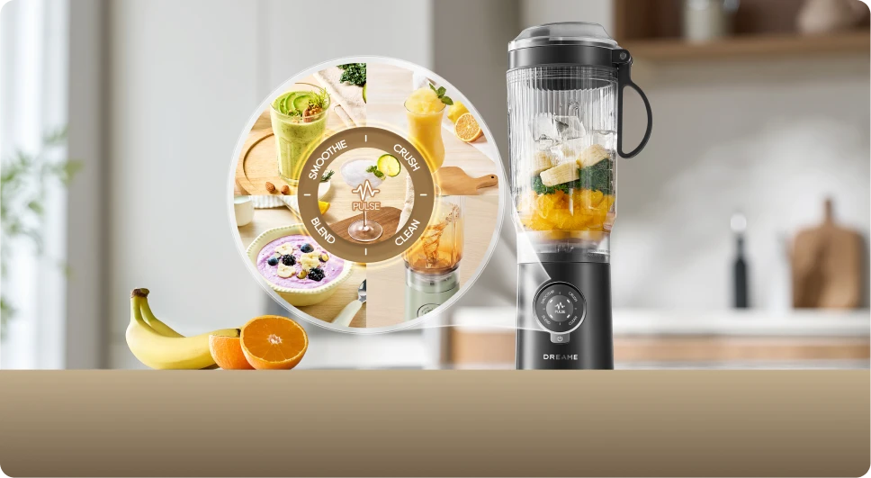 Dreame Portable Blender mit 5 voreingestellten Funktionen für vielseitige Rezepte und einfache Bedienung