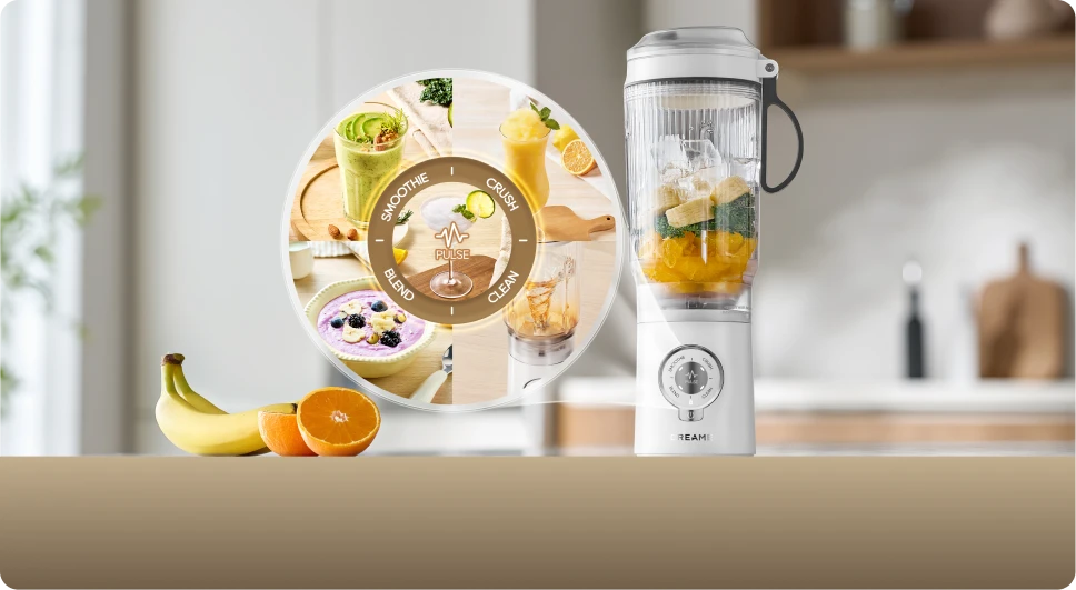 Dreame Portable Blender mit 5 voreingestellten Funktionen für vielseitige Rezepte und einfache Bedienung