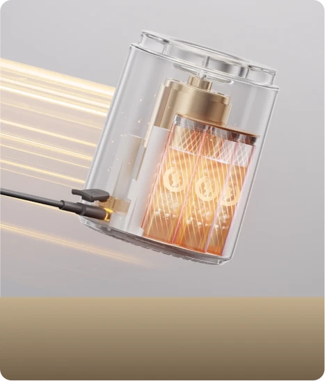 Dreame Portable Blender Schnellladefunktion mit 2000mAh Akku und übersichtlicher Statusanzeige