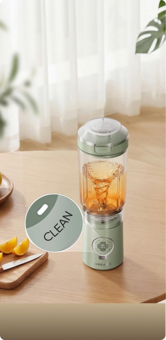 Dreame Portable Blender intuitiver Drehregler mit 5 voreingestellten Programmen für einfache Bedienung