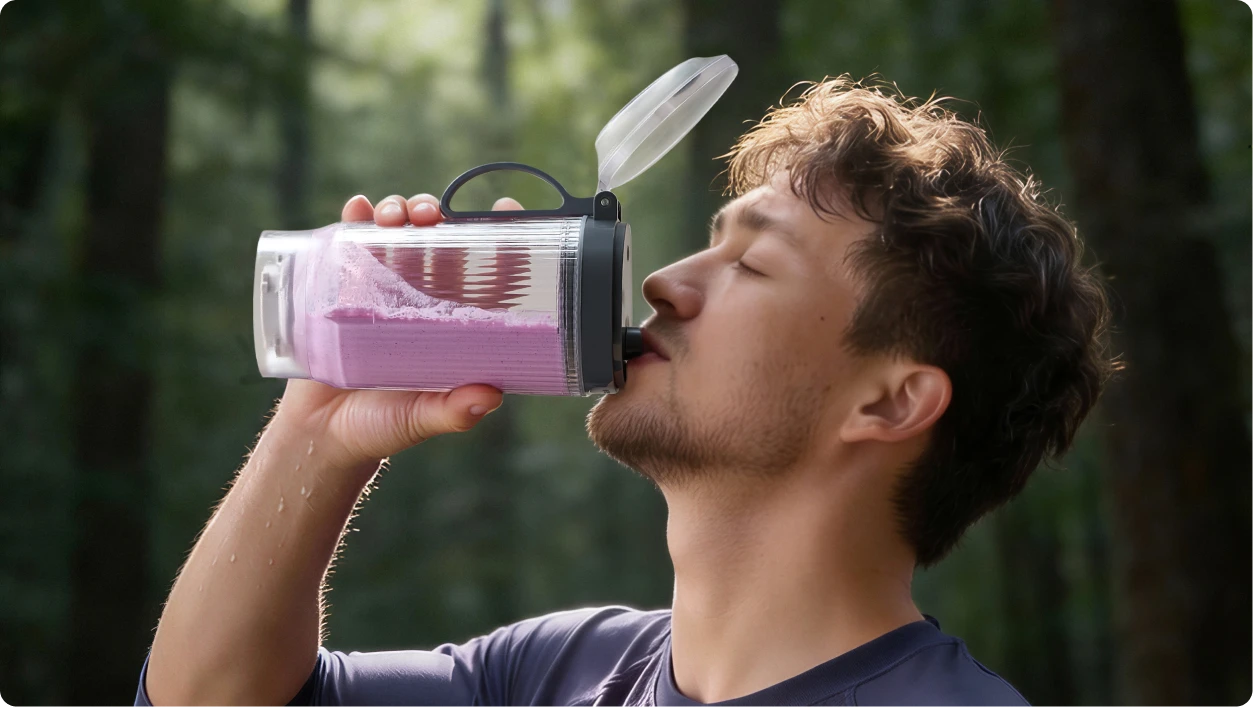 Dreame Portable Blender auslaufsicherer Trinkdeckel zum direkten Genießen ohne Kleckern oder Umgießen