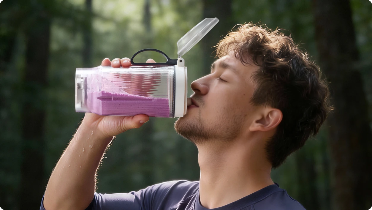 Dreame Portable Blender auslaufsicherer Trinkdeckel zum direkten Genießen ohne Kleckern oder Umgießen