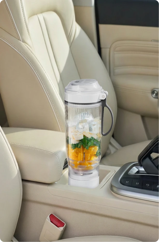 Dreame Portable Blender kabelloses Design in einem Autogetränkehalter ideal für Pendler und auf Reisen
