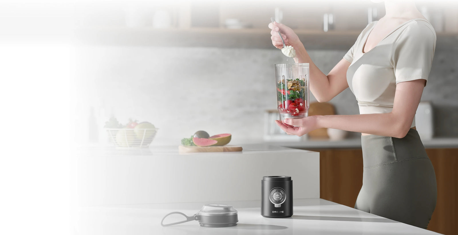 Dreame Portable Blender tragbarer 500ml BPA-freier Mixbecher für gesunde Smoothies unterwegs