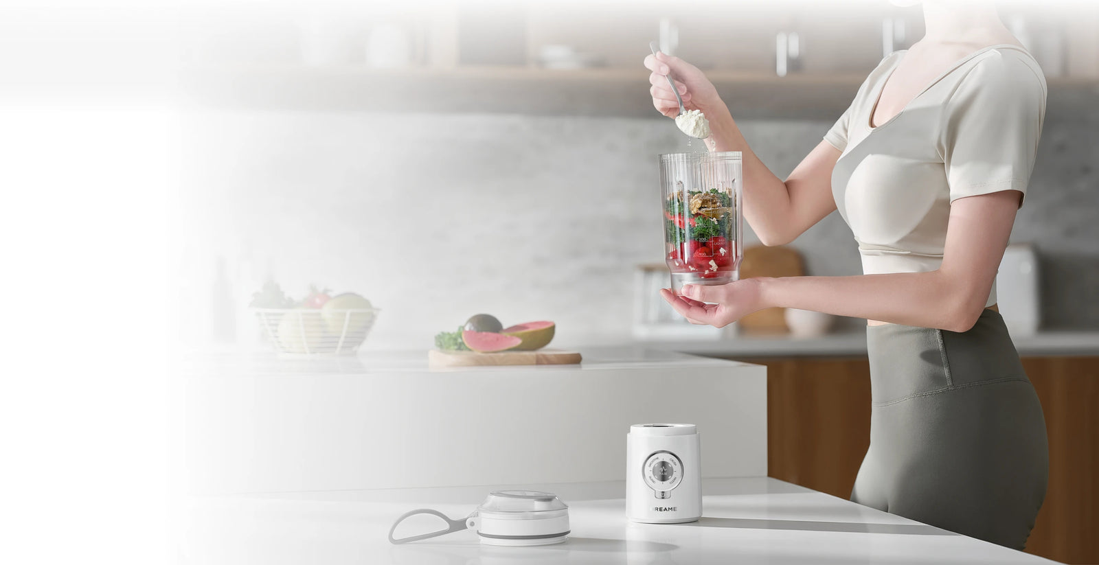 Dreame Portable Blender tragbarer 500ml BPA-freier Mixbecher für gesunde Smoothies unterwegs