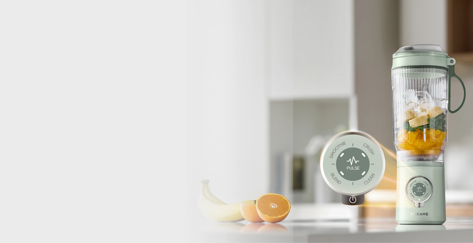 Dreame Portable Blender intuitiver Drehregler mit 5 voreingestellten Programmen für einfache Bedienung