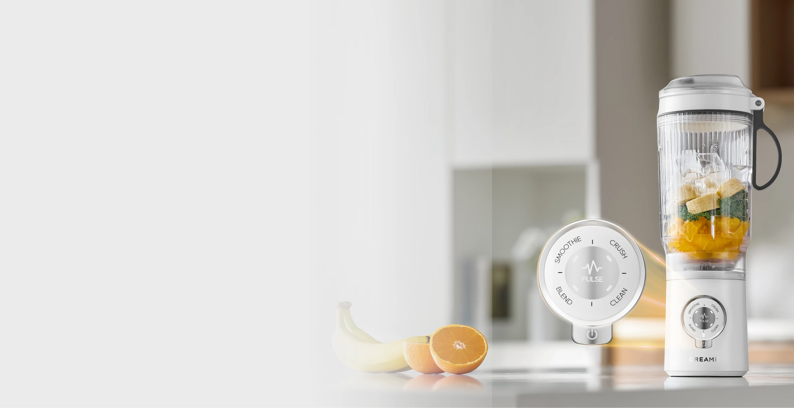 Dreame Portable Blender intuitiver Drehregler mit 5 voreingestellten Programmen für einfache Bedienung