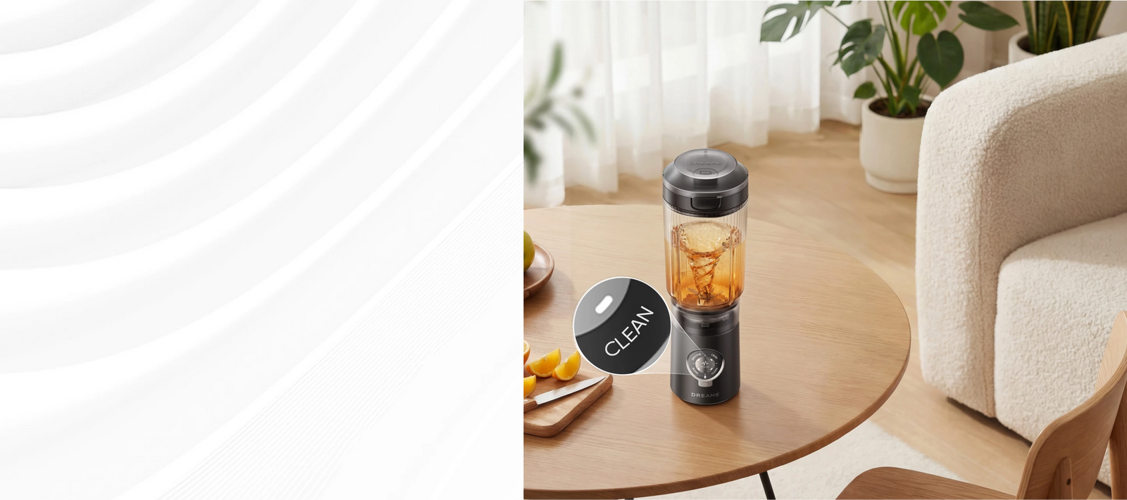 Dreame Portable Blender Selbstreinigungsmodus mit One Touch Schnellreinigung nur mit Wasser und Reinigungsmittel