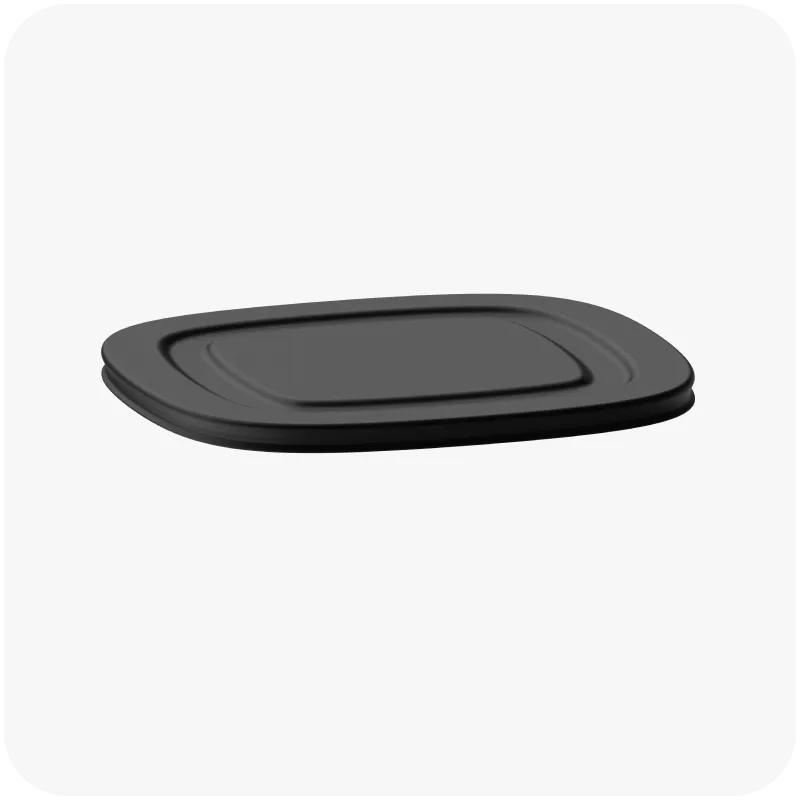 Der Frischedeckel versiegelt Feuchtigkeit und Frische zur optimalen Aufbewahrung und Transport.