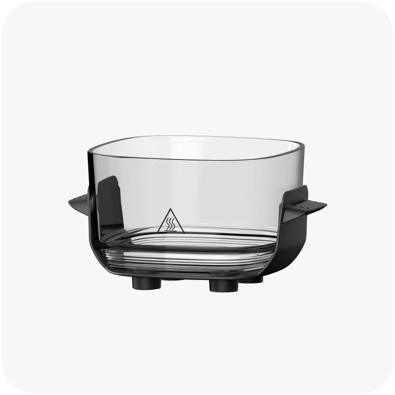 4,5 L Glasbehälter bietet Familienkapazität für die Zubereitung großer, gesunder Mahlzeiten.