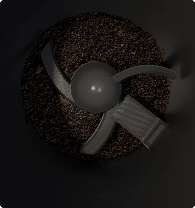 Der Dreame SF-25 verfügt über ein Dreiklingensystem für kraftvolles und effizientes Zerkleinern von Küchenabfällen.