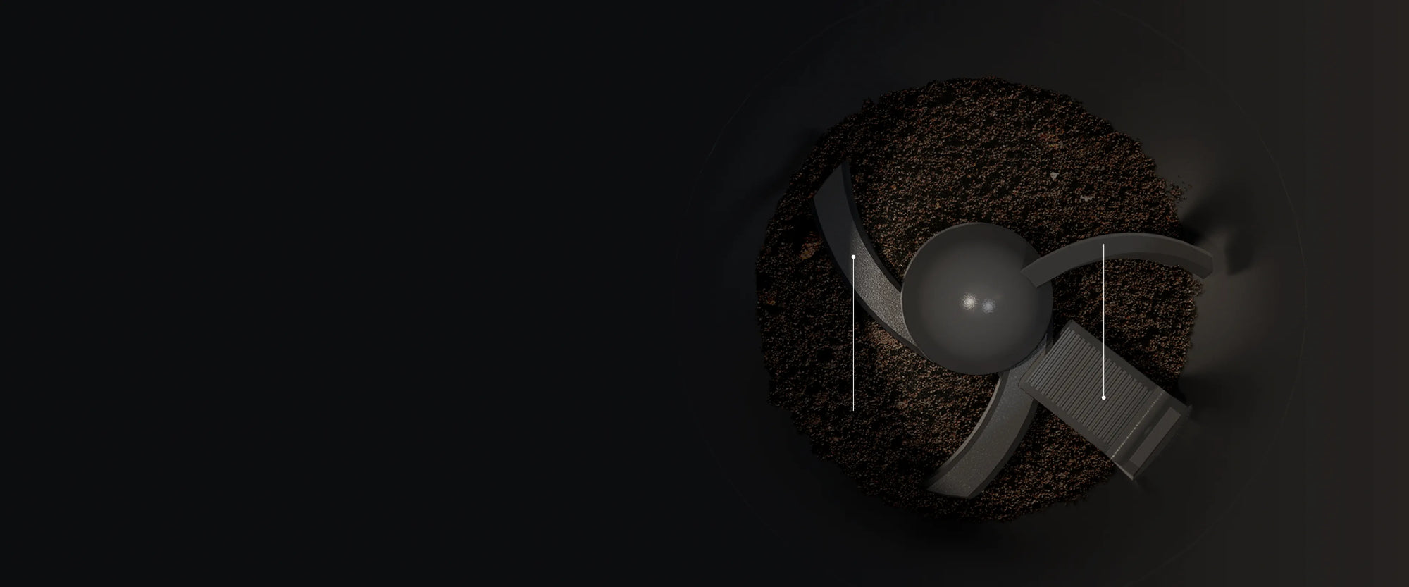 Der Dreame SF-25 verfügt über ein Dreiklingensystem für kraftvolles und effizientes Zerkleinern von Küchenabfällen.