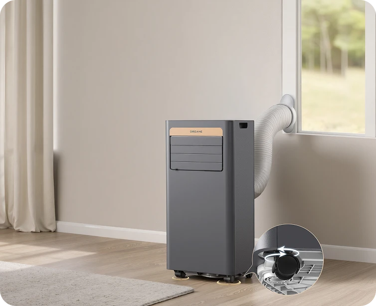 Dreame P-Wind10 Mobile Klimaanlage 9000 BTU mit einfacher Fensterinstallation in nur 3 Schritten – schnell einsatzbereit