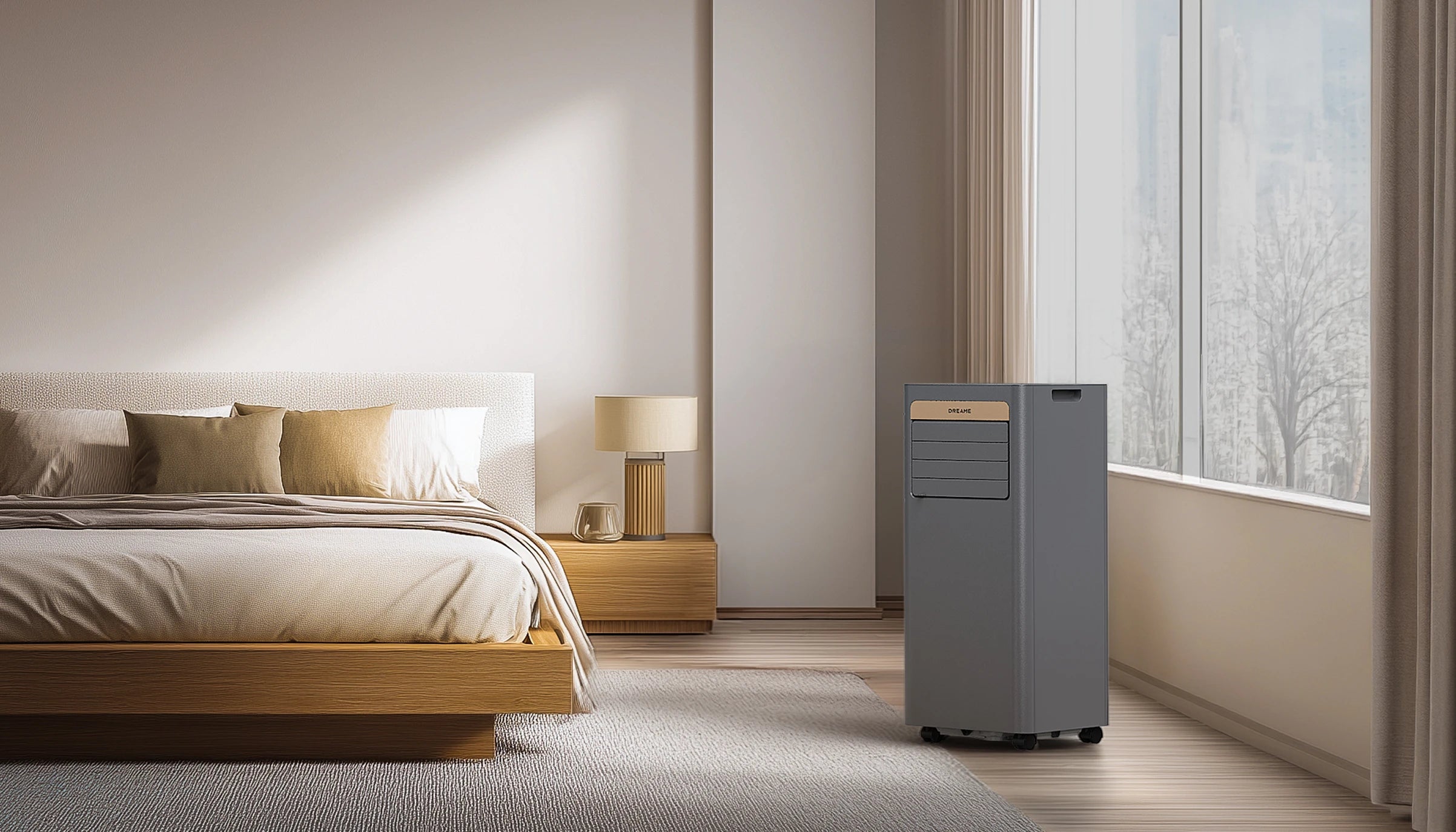 Dreame P-Wind10 Mobile Klimaanlage 9000 BTU im Schlafzimmer – ideal für Schlaf- und Arbeitszimmer sowie kleine Büros