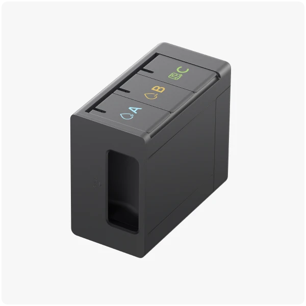 1 × automatisches Reinigungsmittel-Abgabemodul mit drei Fächern (vormontiert)