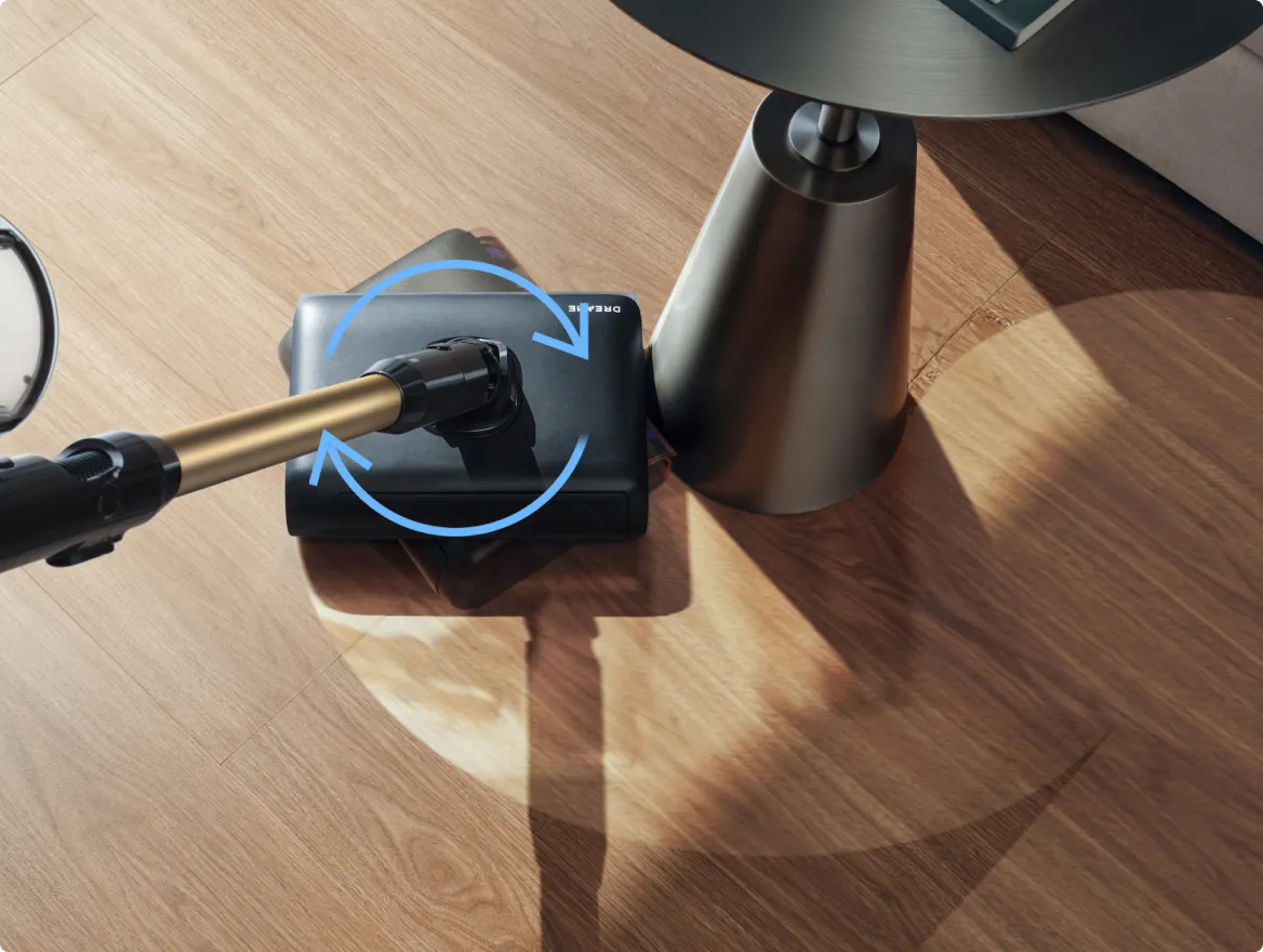 Dreame   Z30 Pro Aqua-A mit 180 Grad schwenkbarem Bürstenkopf für mühelose Reinigung um Möbelbeine